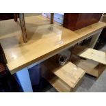 Oak dining table, 150 x 75 x 85 cm. Not available for in-house P&P