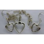 *** WITHDRAWN*** 925 silver Gucci style necklace and earrings. UK P&P Group 1 (£16+VAT for the first