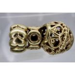 Three genuine Pandora gold charms, 5.4g. UK P&P Group 0 (£6+VAT for the first lot and £1+VAT for