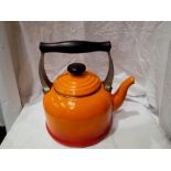 Le Creuset metal kettle in near new condition. Not available for in-house P&P