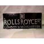 Aluminium Rolls Royce plaque, W: 25 cm. UK P&P Group 1 (£16+VAT for the first lot and £2+VAT for