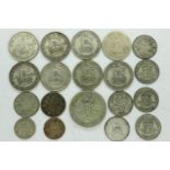 Quantity of pre-1947 silver UK coins. UK P&P Group 0 (£6+VAT for the first lot and £1+VAT for