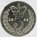 1835 silver threepence of George IV. UK P&P Group 0 (£6+VAT for the first lot and £1+VAT for