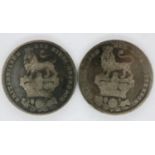 Two silver shillings of George IV. UK P&P Group 0 (£6+VAT for the first lot and £1+VAT for