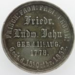 Death medal of Friedrich Ludwig Jahn - Rare left facing issue. UK P&P Group 0 (£6+VAT for the