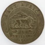 1945 silver East Africa Colonial shilling. UK P&P Group 0 (£6+VAT for the first lot and £1+VAT for