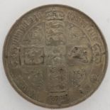1872 silver Gothic florin of Queen Victoria, EF. UK P&P Group 0 (£6+VAT for the first lot and £1+VAT