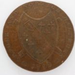 1792 copper halfpenny token, Norfolk and Norwich. UK P&P Group 0 (£6+VAT for the first lot and £1+