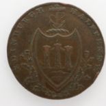 1790 copper halfpenny token, Edinburgh. UK P&P Group 0 (£6+VAT for the first lot and £1+VAT for