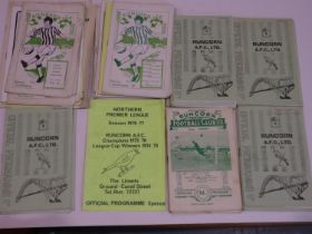 Approximately fifty Runcorn AFC programmes 1964 and later. UK P&P Group 3 (£30+VAT for the first lot