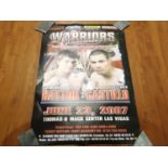 IBA Lightweight Title fight poster, Hatton V Castillo, 40 x 60 cm. UK P&P Group 2 (£20+VAT for the