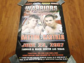 IBA Lightweight Title fight poster, Hatton V Castillo, 40 x 60 cm. UK P&P Group 2 (£20+VAT for the