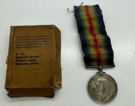 WWI war medal to 2328 CPL J A Vale, South Lancashire Regiment. UK P&P Group 1