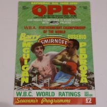 Barry McGuigan V Eusebio Pedroza, 1987 world featherweight championship programme. UK P&P Group