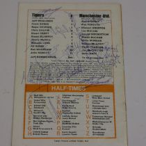 1974 Manchester United signed programme (Wolves away). UK P&P Group 1 (£16+VAT for the first lot and