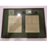 55th West Lancashire Division framed WWI Special Order of the Day (two copies to show each side),