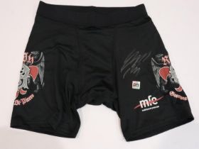 George St-Pierre autographed fight shorts with DPI Sports certificate. UK P&P Group 1 (£16+VAT for