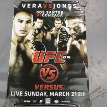 UFC poster, Vera V Jones, 70 x 120 cm. UK P&P Group 2 (£20+VAT for the first lot and £4+VAT for