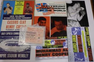 Cassius Clay V Henry Cooper, June 1963 programme, ticket & photograph. UK P&P Group 1 (£16+VAT for