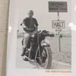 Contemporary poster, The Great Escape, framed. (without frame) UK P&P Group 2 (£20+VAT for the first