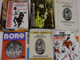 Thirty one Manchester United away programmes 1960s and later. UK P&P Group 2 (£20+VAT for the