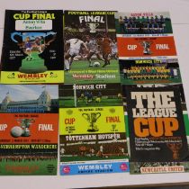 Eight football league cup programmes 1968 and later. UK P&P Group 1 (£16+VAT for the first lot