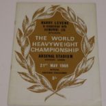 Muhammad Ali V Henry Cooper 1966 world heavyweight programme at Highbury. UK P&P Group 1 (£16+VAT