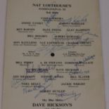 Signed programmes nat loft houses international XI v Dave Hickson's All-star's 1968 sigs include