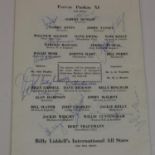 Singed programmes ference puska XI vs Billy Liddell's international all stars may 1967 sigs
