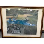 RP Reynolds limited edition print, Mitchells Legacy, signed to margin by Jack Newton of 12 Sqn.