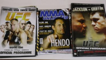 Eight UFC programmes 2007-2009. UK P&P Group 1 (£16+VAT for the first lot and £2+VAT for