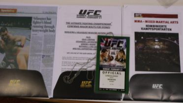 UFC press packs for Sydney 2010 ? and Koln 2009, with 3 MMA magazines. UK P&P Group 1 (£16+VAT for