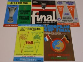 European cup final programmes 1968, 1971, 1976, 1977 and two UEFA final programmes 1978. UK P&P