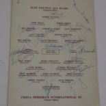 Signed programmes costa Pereira international XI vs Alex Youngs all stars april 1969 sigs include