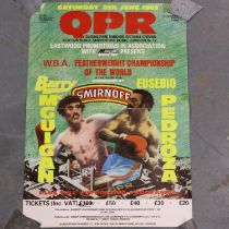WBA poster, McGuigan V Peroza, 40 x 60 cm. UK P&P Group 2 (£20+VAT for the first lot and £4+VAT