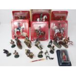 Napoleonic Wars: Del Prado cast metal painted figures, some on mounts, some unopened in blister