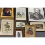 Napoleonic Wars: A quantity of mixed lithographs, ephemera and framed collectables. Not available