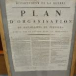 Rare Napoleonic War period French mobilisation poster. (without frame) UK P&P Group 2 (£20+VAT for