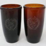 Pair of Africa Corps Schnapps Glasses. UK P&P Group 1 (£16+VAT for the first lot and £2+VAT for