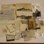 Mixed WWI and WWII period British Army, Navy and RAF photographs and ephemera, including some German