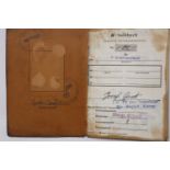 Waffen SS Soldbuch. Lots of nice stamps but the photograph has been removed. UK P&P Group 1 (£16+VAT