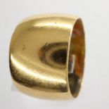 22ct gold band ring, size J/K, 12.6g. UK P&P Group 1 (£16+VAT for the first lot and £2+VAT for