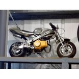 Chrome painted mini moto bike. Not available for in-house P&P