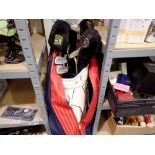 Daiwa and other golf clubs in a Bullet USA golf bag. Not available for in-house P&P