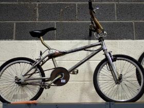 Chrome framed BMX bike. Not available for in-house P&P