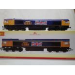 OO scale Hornby R3784 class 66, Golden Jubilee 66705, in excellent condition, missing coupling, D.
