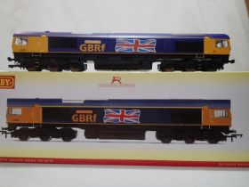 OO scale Hornby R3784 class 66, Golden Jubilee 66705, in excellent condition, missing coupling, D.