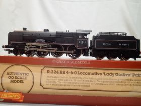 OO scale Hornby R324, Patriot class, lady Godiva, 45519, Black, British Railways, in excellent