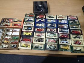 Thirty five Lledo vehicles, in excellent condition, boxed including fire related and promos, plus