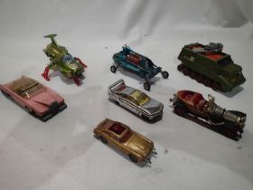 Seven TV/film related vehicles, Sams car, Chitty, Fab1, James Bond, Shado, Joes car, all for re-